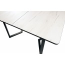 Стол ВВР Миллер дуб крафт белый/черный №5, ЛДСП 120-160/80